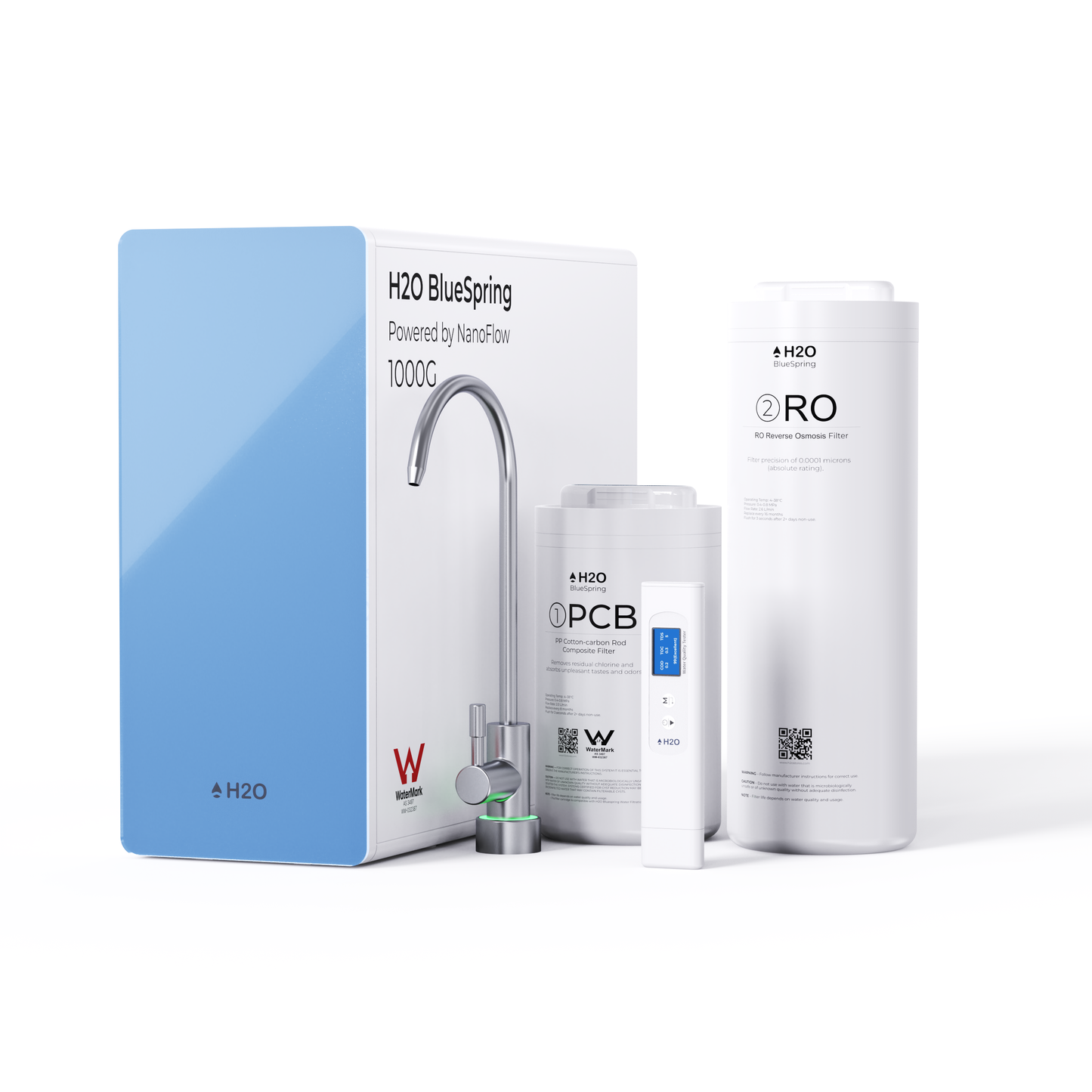 BlueSpring Under-Sink Purifier | High Flow Rate | Extra Long Filter Lifespan