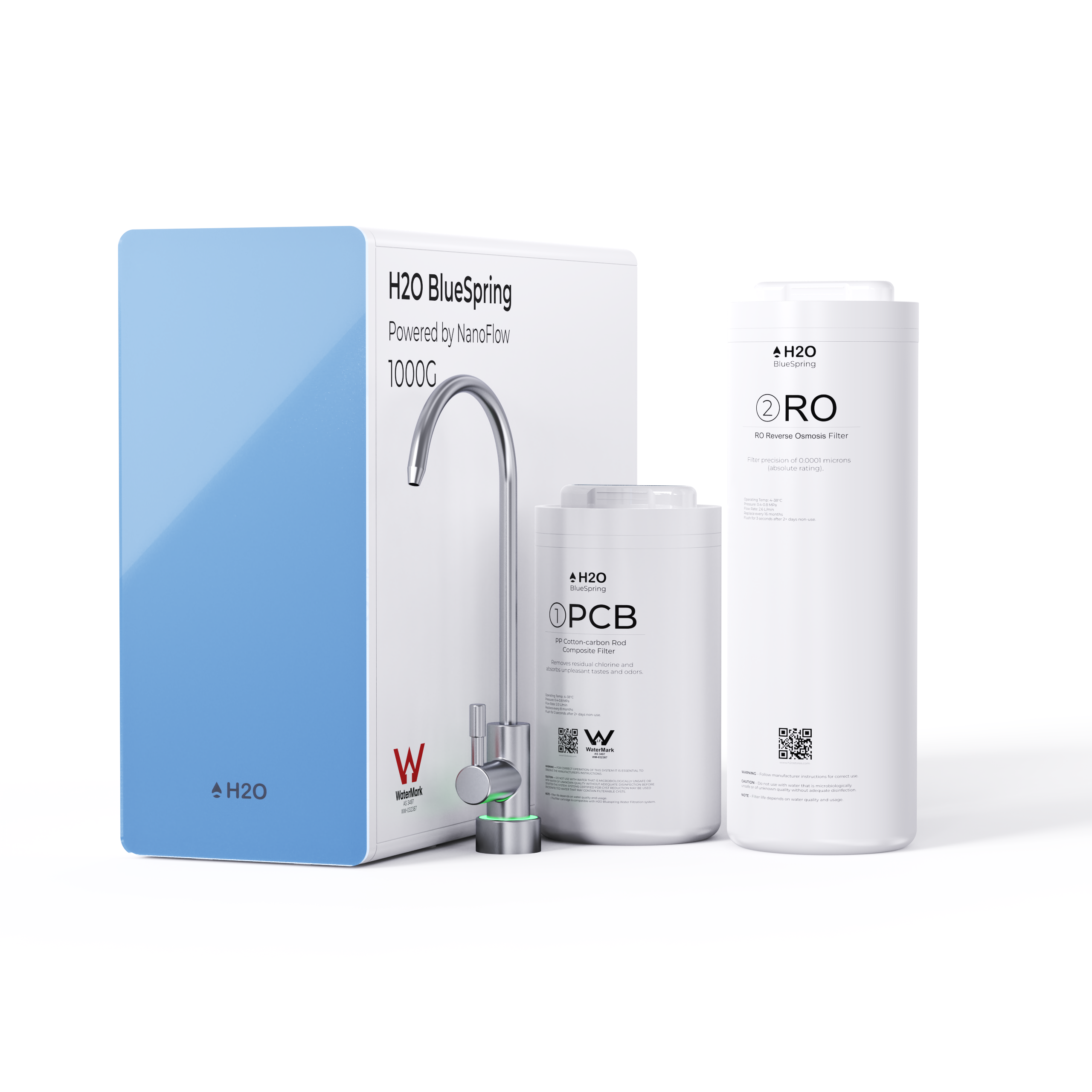 BlueSpring Under-Sink Purifier | High Flow Rate | Extra Long Filter Lifespan