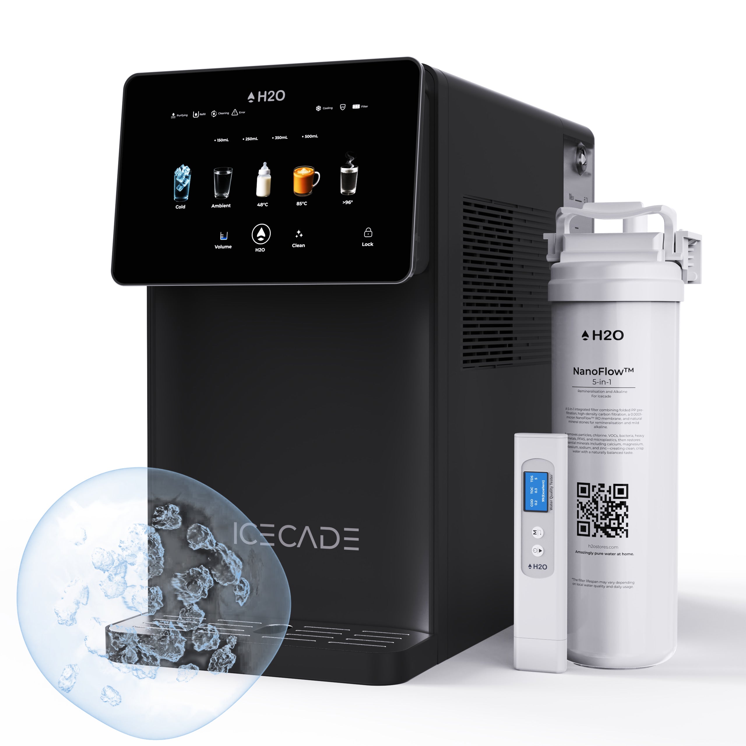 Icecade Countertop Purifier | Multi-Temperature | Optional Remineralisation