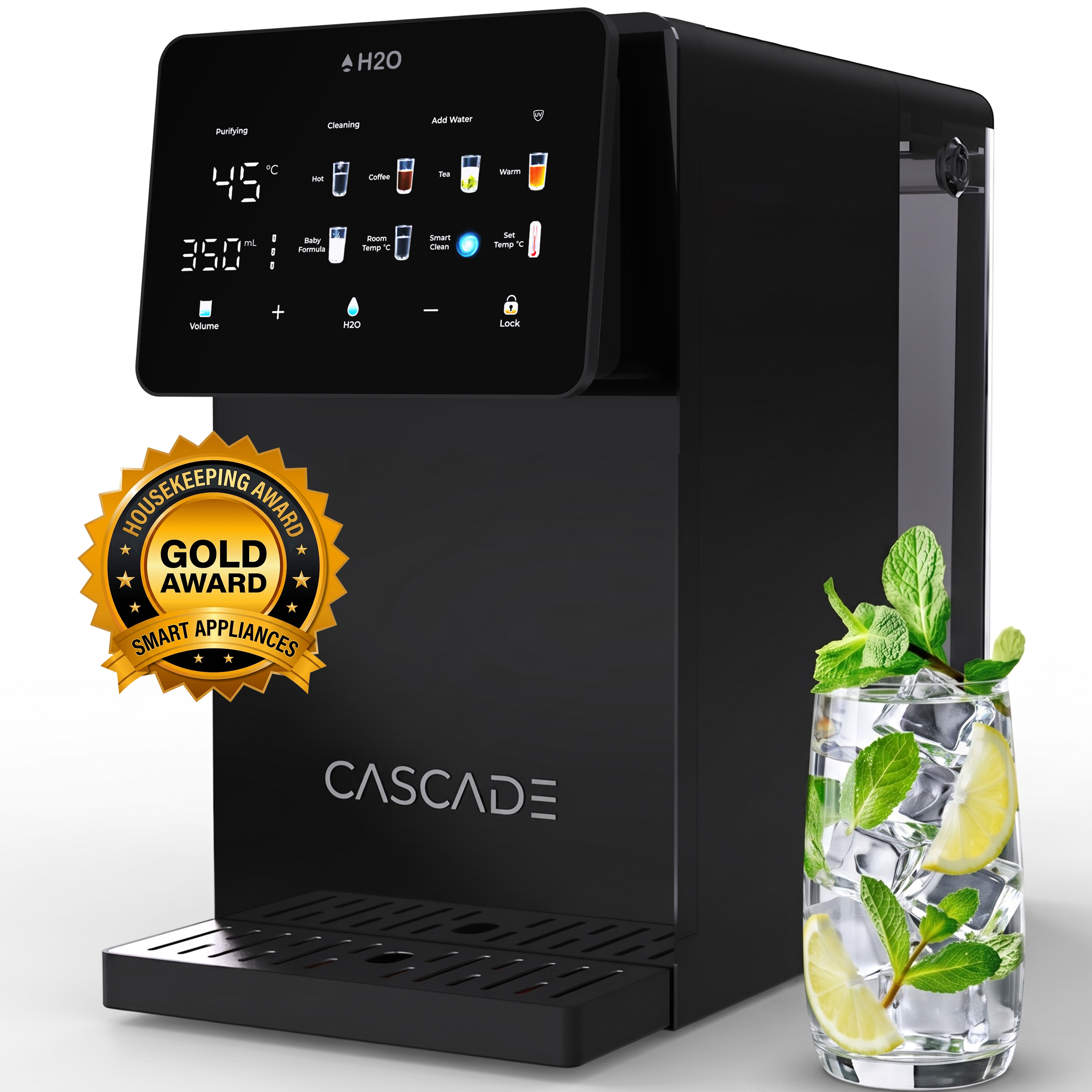 Cascade WaterBar by H2O | Multi-Temperature | Remineralisation + Alkaline